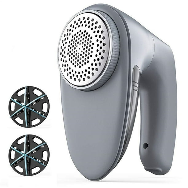 Quitapelusas Eléctrico con 6 Cuchillas, Quitapelusas Rápido, USB, para Ropa, Suéteres, Ropa de Cama, Color Gris.