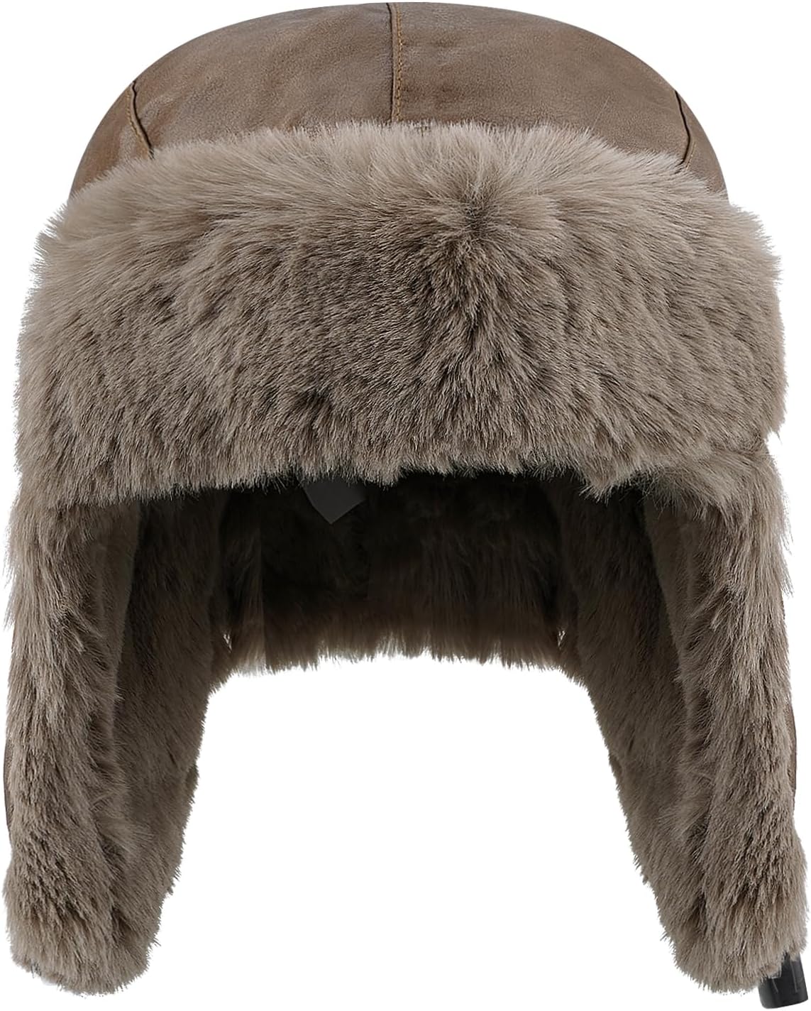 Zhengup Aviator Faux Leather Trapper Eskimo Earflap Hunting Hat Cold Weather Winter Gear Russian Ushanka Cossack Trooper Hat