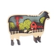 thumbnail image 1 of Adornos navideños de madera con forma de animal en 3D para cabañas de madera de granja. Oveja, 1 of 9