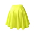thumbnail image 2 of MBJ WB211 Womens Basic Versatile Stretchy Flared Skater Skirt XL NEON_YELLOW, 2 of 4