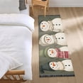 thumbnail image 3 of Yayeee Runner Rug for Bedroom 2'x6' Machine Washable Hallway Non Slip Mat, Beige Snowmen, 3 of 8