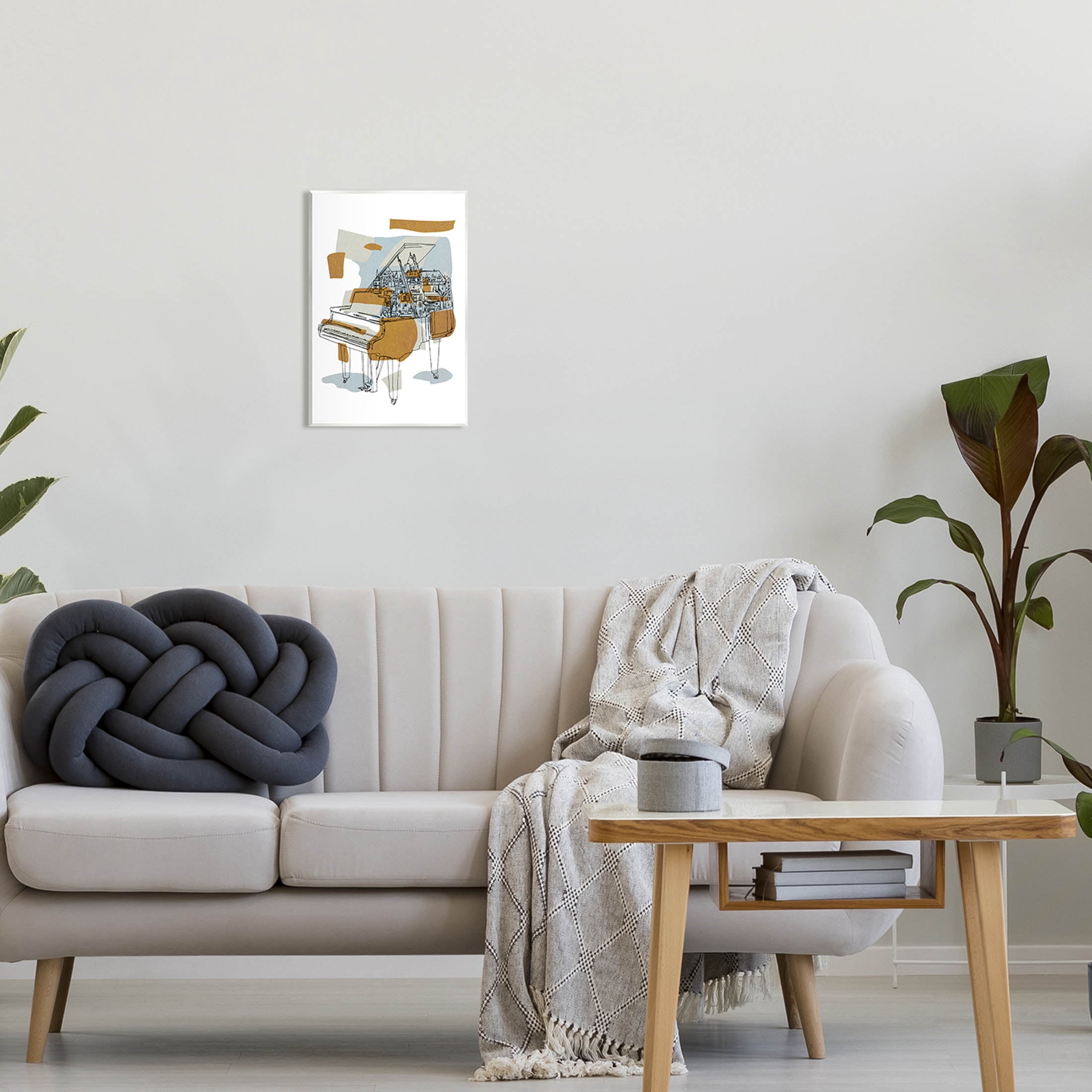 Stupell Industries Urban Town Grand Piano Graphic Art Unframed Art Print Wall Art, Design by Melissa Wang
