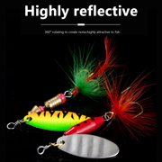 10 pcs Fishing Lures,Spin Composite Sequins Metal Lure,Fake Bait Simulated Bait Fishing Lure,Fishermen Gear Spinner Baits,Freshwater Saltwater Equipment Fishing Hook for Fishing Lover,Gift for Men