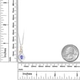 thumbnail image 2 of Gem Stone King 0.53 Ct Blue Tanzanite E-F Lab Grown Diamond 925 Silver and 10K Yellow Gold Spiral Pendant, 2 of 4