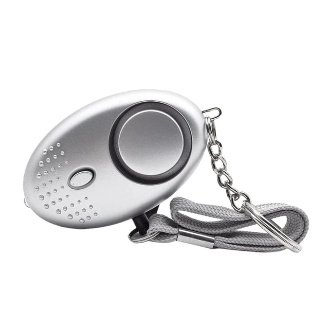 Alarma personal 130DB Llavero de alarma de seguridad para mujer Plata Yuyangstore alarma personal con luz