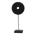 thumbnail image 1 of Benzara BM190573 Decorative Wooden Ring with Iron Base - Black - Large, 1 of 1