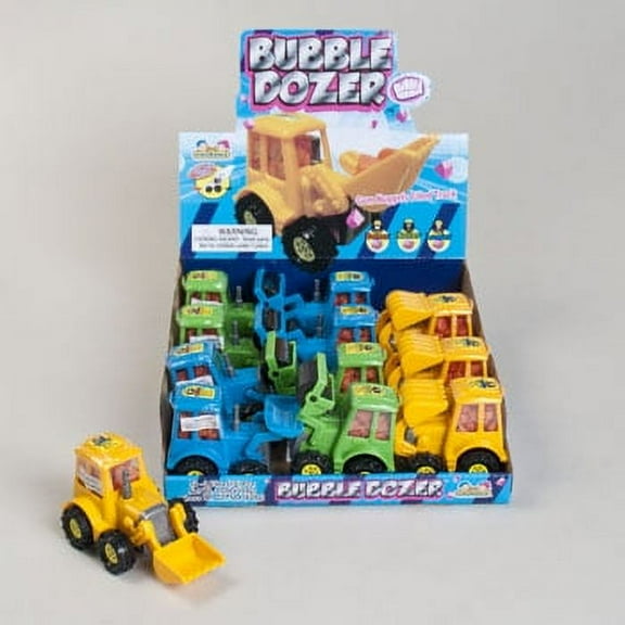 GUM NUGGET FILLED TRUCK BUBBLE DOZER 3ASST IN 12PC CNTR DISP, Case Pack of 144