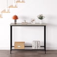 thumbnail image 2 of Console Table, Behind Couch Table, Industrial Hallway Table with Glass Shelf and Metal Frame, Narrow Entryway Table, Narrow Console Table, for Hallway, Living Room, Bedroom, 2 of 9