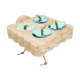 thumbnail image 2 of Comedero de madera para pájaros, juguete para masticar loros, soporte interactivo para percha de pájaros cuadrado, 2 of 9