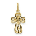 thumbnail image 4 of FB Jewels 14K Yellow Gold Diamond-cut Polished Small Cross Pendant, 4 of 4