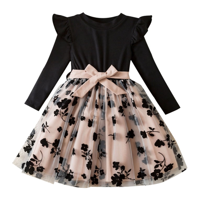 ATOGUTA Girls Tutu Dress Long Sleeve Fall Winter Ruffled Party Tulle Dresses Size 3T-8, Black - Walmart.com ATOGUTA Girls Tutu Dress Long Sleeve Fall Winter Ruffled Party Tulle Dresses Size 3T-8, Black - Walmart.com