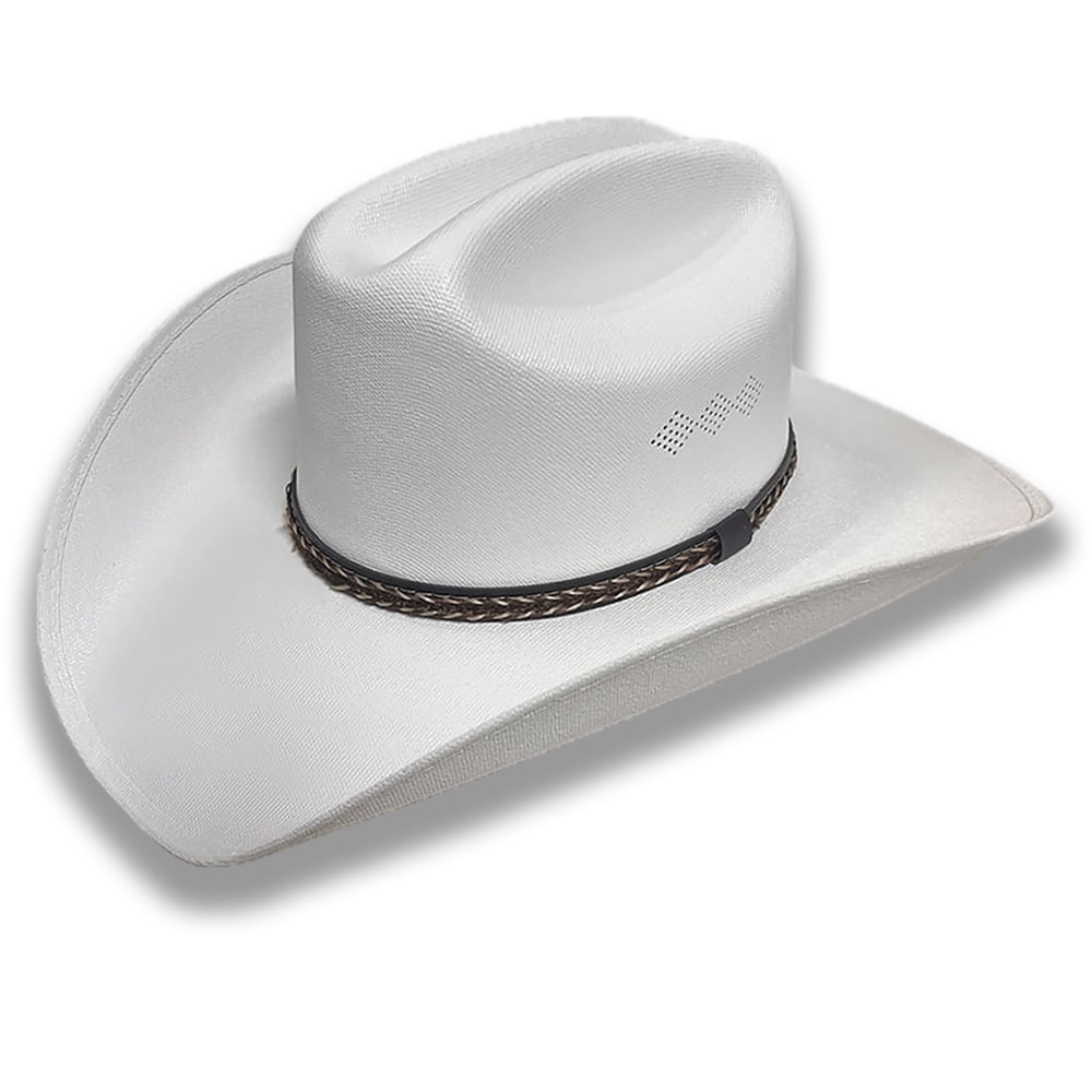Men And Women White Western Cowboy Hat with Braided Band Classic Rodeo Style Sun Hat for Outdoor Festival Available