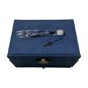 thumbnail image 3 of Caja de joyería de 3 capas Soporte de exhibición Regalo Elegante a prueba de rasguños Organizador de gran capacidad con cerradura para anillos de reloj Broche Comer Azul oscuro Fernando organizador de joyas, 3 of 8
