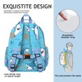thumbnail image 5 of Great White Shark Nautical Students Backpack With Underwater Marine Life Ocean Tropical Sea Abstract Funny Pattern, 5 of 6