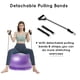 thumbnail image 3 of Silla de pelota de yoga: pelota de estabilidad con base de estabilidad inflable y bandas de resistencia, pelota de ejercicios para gimnasio en casa, oficina, mejora el dolor de espalda, el núcleo, la, 3 of 5