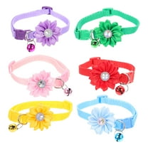 Homoyoyo 6Pcs Adjustable Pet Collars Flower Design Dog Collar Durable and Safe for Parties and Gatherings