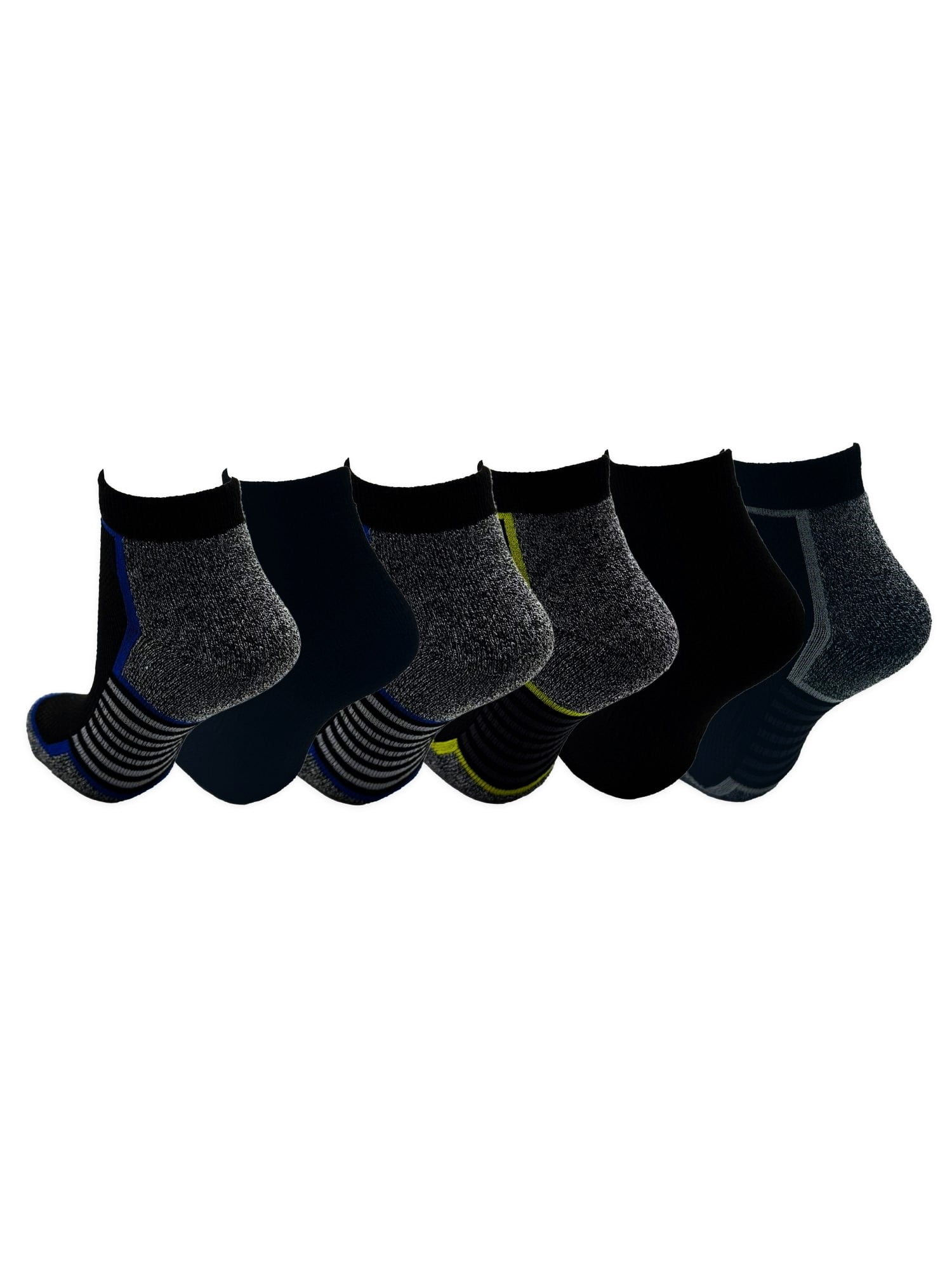 Wonder Nation Boys Ankle Socks, 6-Pack, Sizes S-L