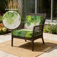 thumbnail image 1 of Outdoor Patio Cushion Covers 4 Pack Palm Leaf Patio Chair Cushion Covers with Ties and Zipper Waterproof Outdoor Seat Cushion Covers for Patio Furniture 22"x22", 1 of 6