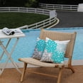 thumbnail image 3 of Outdoor Throw Pillow Covers 18x18 Inch Set of 2 Waterproof Spring Summer Geometric Elegant Aqua Blue Outdoor Pillow Covers for Patio Funiture Garden Couch 168C18, 3 of 5