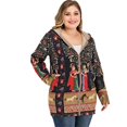 thumbnail image 3 of Abrigo con capucha suelto con estampado floral vintage de invierno Chaqueta informal para mujer (3XL) Tmvgtek Para estrenar, 3 of 6