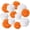 Orange&white, variant on Green Paper Pom Poms,Green Tissue Pom Poms Hanging Decorations,Green Party Decorations(Green Dark Green,12 PCS)