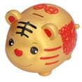 thumbnail image 3 of Hucha con forma de tigre Ticfox pintada a mano para niños decoración del hogar almacenamiento de monedas rojo medio, 3 of 14