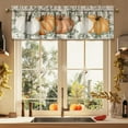 thumbnail image 2 of Fall Thanksgiving Pumpkin Kitchen Curtains Valances and Tiers 3 Piece Set,Eucalyptus Buffalo Plaid Rod Pocket Kitchen Curtain over Sink Window,Farmhouse Cafe Curtains for Autumn Decor 36 Inch (Orange), 2 of 5