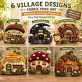 thumbnail image 2 of Whimsical Village 3D Fabric Poke Art Kit,Floral Mushroom Cottage,DIY Handmade Hobby Set for Adult Beginners, Flowers Activity Summer GifUnique Home Decor Birthday Holiday Gift, 2 of 8