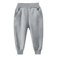 thumbnail image 2 of XXWXYD Toddler Boys Girls Solid Color Sweatpants Kids Sport Joggers Cotton Casual Playwear Jogger Pants Black Athletic Trousers Stretc𝗁y Comfy Loung𝖾 Winter, 2 of 4