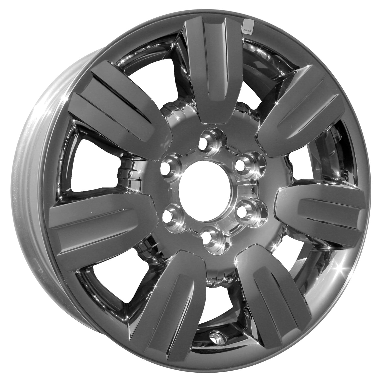 18 X 7.5 New Aluminum Alloy Wheel Replica, Chrome Cladded, Fits 2009