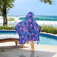 thumbnail image 3 of Yayeee Kids Hooded Towel with Hand Pockets Beach Soft Absorbent Bath Wrap 50 x 23.5 inch, Neon Pink Starfish, 3 of 5