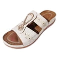 thumbnail image 2 of CEHVOM Chaussures pour Femmes Couleur Unie Sandales à Talons Bas pour Femmes avec Strass Tongs Mode, 2 of 5
