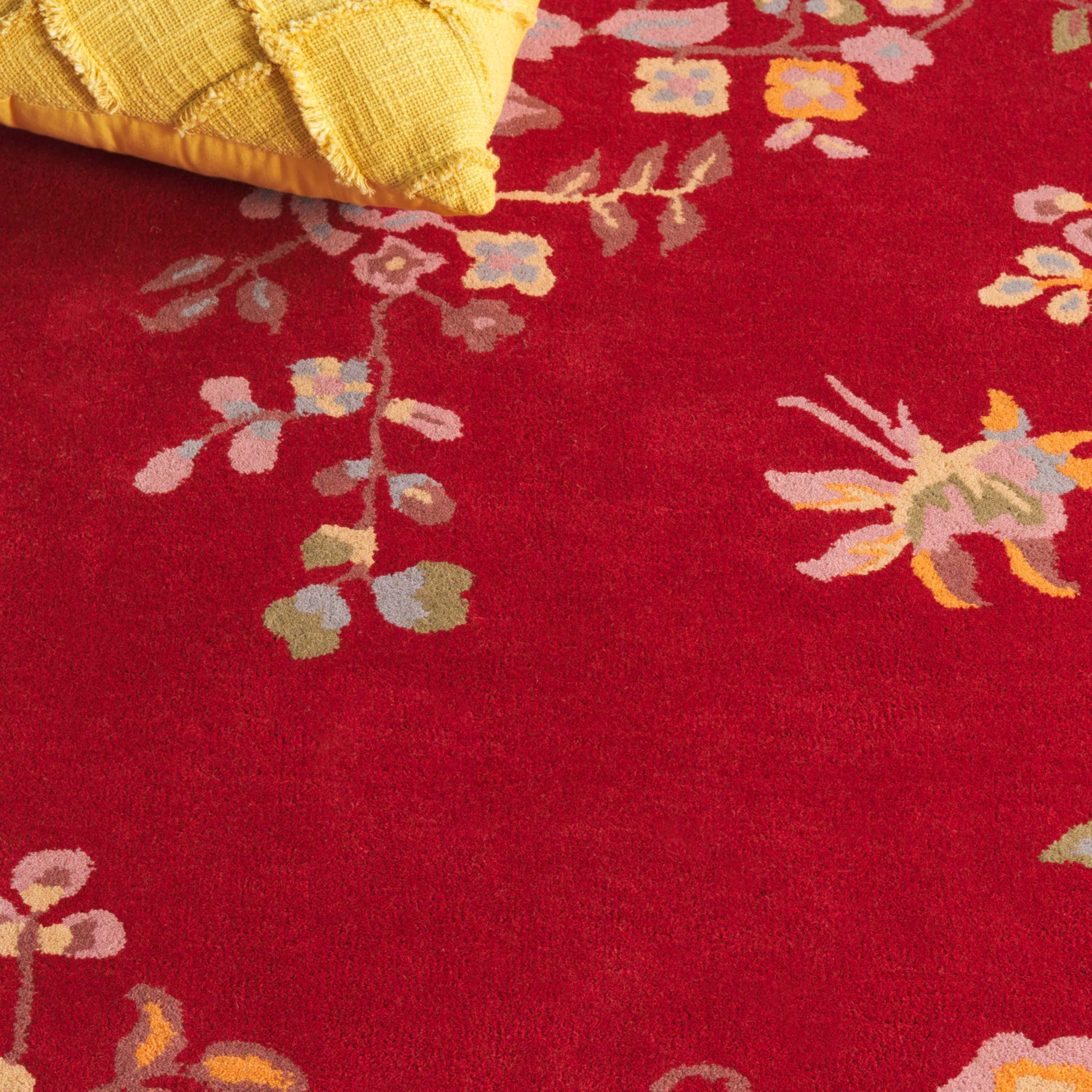 SAFAVIEH Metro Louise Floral Area Rug, Red/Green, 4' x 6'