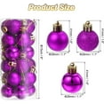 thumbnail image 2 of Christmas Balls Ornaments for Xmas Tree - GIXUSIL 24Pcs Mini Christmas Tree Decorations Holiday Hanging Ball for Holiday Wedding Party Birthday Decoration (Purple, 3cm), 2 of 7