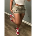 thumbnail image 4 of Women’s Solid Color Cargo Mini Skirt with Pockets – Casual Summer High Waisted Utility Skirt for Daily Wear, 4 of 6