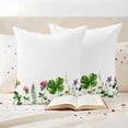 thumbnail image 3 of St. Patrick's Day Outdoor Waterproof Pillow Covers, Shamrocks Floral Botanical Colorful Decorative Square Throw Pillowcase Sofa Cushion Sham for Patio/Couch/Chair, 18"x18" 2 Pack, 3 of 8