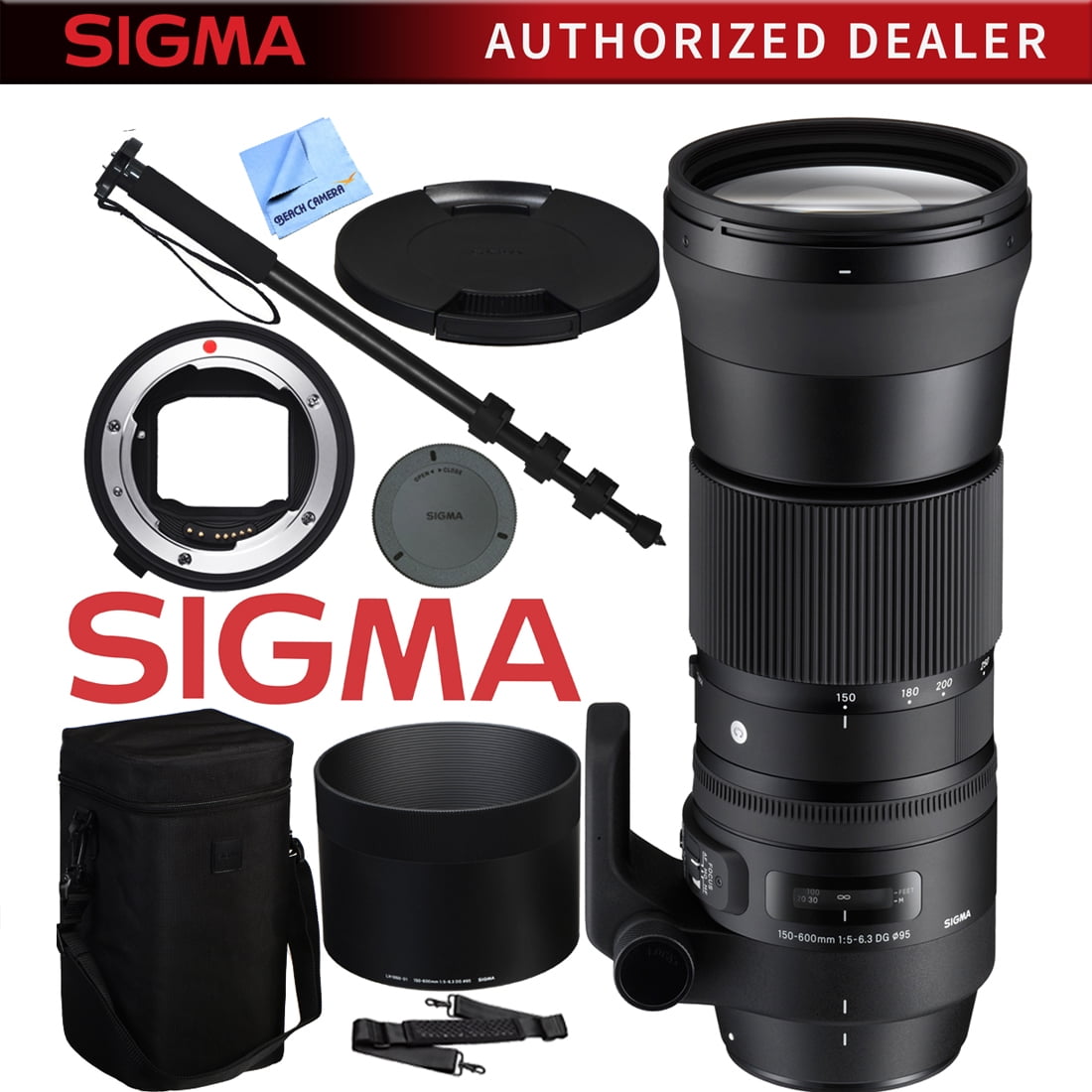 Sigma 150 600mm F5 6 3 Dg Os Hsm Contemporary Telephoto Lens Canon Ef With Sigma Mc 11 Mount Converter And Pro Monopod Kit Walmart Com Walmart Com