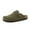 Khaki, variant on Cushionaire Hana - Genuine Leather Suede Classic Clog Womens Shoes - Slip On Mule Comfortable Shoes for Women