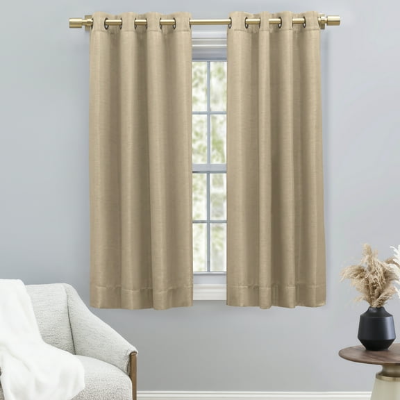 Ricardo Grasscloth Lined Grommet Panel w/Wand