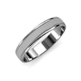 thumbnail image 2 of Glass Finish 4mm Milgrain Wedding Band in 14K White Gold.Size 14.25, 2 of 6