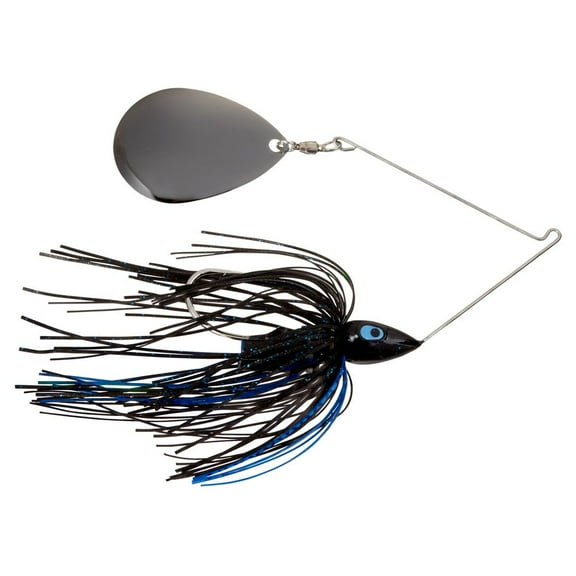 War Eagle Night Time Single Colorado, Black Nickel Spinnerbaits Black Blue 1/2 oz.