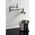 thumbnail image 4 of Kingston Brass KS3106CG Fuller Wall Mount Pot Filler Faucet, Polished Nickel, 4 of 7