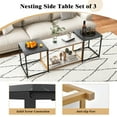 thumbnail image 4 of Yardi Yard Nesting Coffee Table Set of 3-Black, Coffee Table for Living Room, 4 of 7
