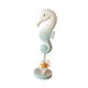 thumbnail image 3 of Escultura de caballito de mar náutico costero, figura decorativa de madera para el hogar moderno en la playa. Azul claro, 3 of 9