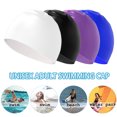 thumbnail image 3 of Sioweci Extra Large Swim Cap Swimming Hat Non Slip Design High Elastic Waterproof Hair Swim Cap for Adults Purple, 3 of 13