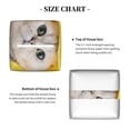 thumbnail image 4 of Honeii 's A Funny Cat for Leather Square Tissue Box Cover Holder: A Stylish Organizer for Tabletops, Bathrooms, Cars & Offices, 4 of 5