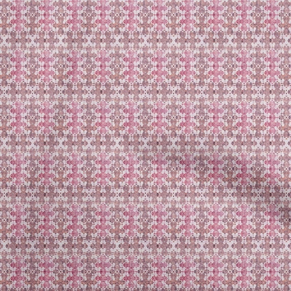 oneOone Silk Tabby Pink Fabric Asian Kilim Diy Clothing Quilting Fabric Print Fabric By Yard 42 Inch Wide