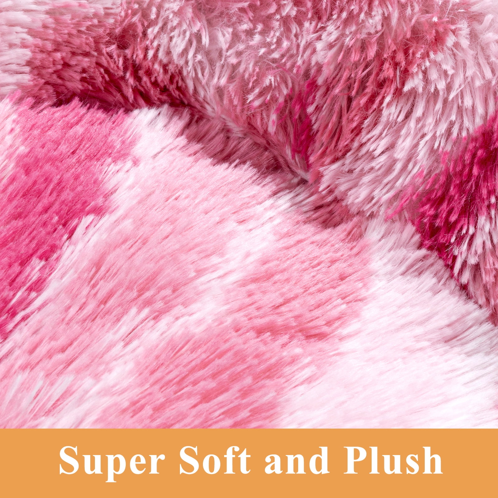 Vaukki 30"Dog Bed with Non Slip Bottom,Soft Warm Faux Fur Pet Bed,Comfortable Donut Round Plush Dog and Cats Beds,Pink