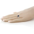 thumbnail image 3 of Gem Stone King 1.00 Cttw 14K White Gold Blue Sapphire Engagement Ring | Round 6MM | Gemstone Birthstone | Wedding Anniversary Solitaire Ring for Women | Available in Size 5, 6, 7, 8, 9, 3 of 6