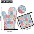 thumbnail image 3 of Pioneer Flower Floral Print Pattern 1-Pack Oven Mitts Set, Heat Resistant Kitchen Gloves, 7.7" X 12", 3 of 6